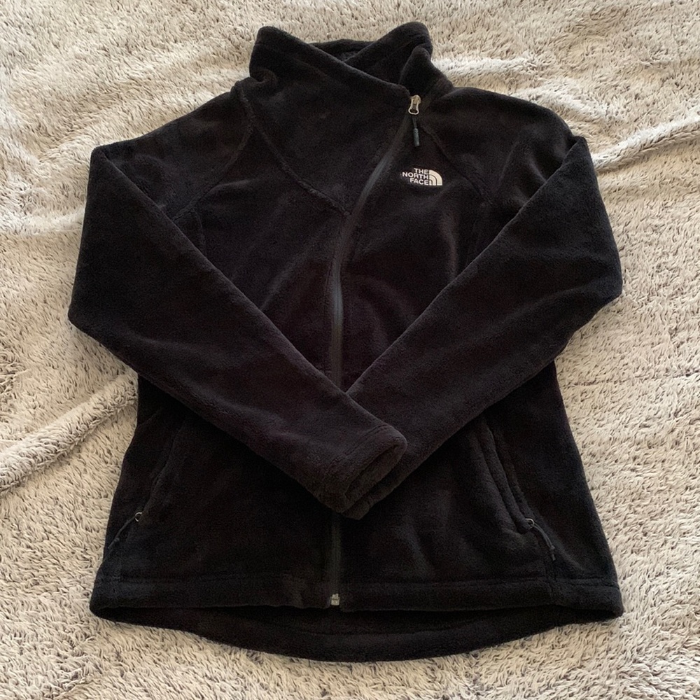 The north face fleece jacket black size small